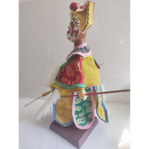 Vintage Oriental Hand puppet Chinese Warrior #1 Porcelain 12" - Picture 6 of 13